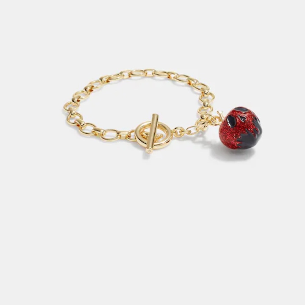 Disney x Coach poison apple red gold bracelet NWT